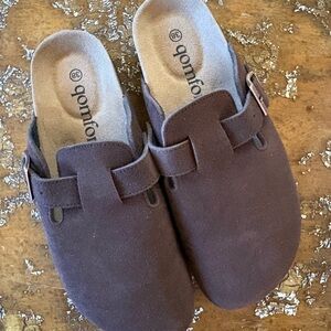 Brown Suede Mules for Women
